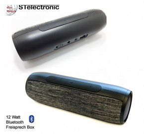 12 Watt Bluetooth Lautsprecher mit Akku Freisprecheinrichtung, schwarz.