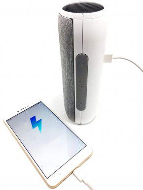 12 Watt Bluetooth Lautsprecher mit Akku Freisprecheinrichtung, weiss